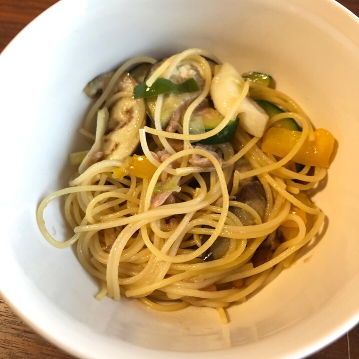 ツナと納豆の和風パスタ